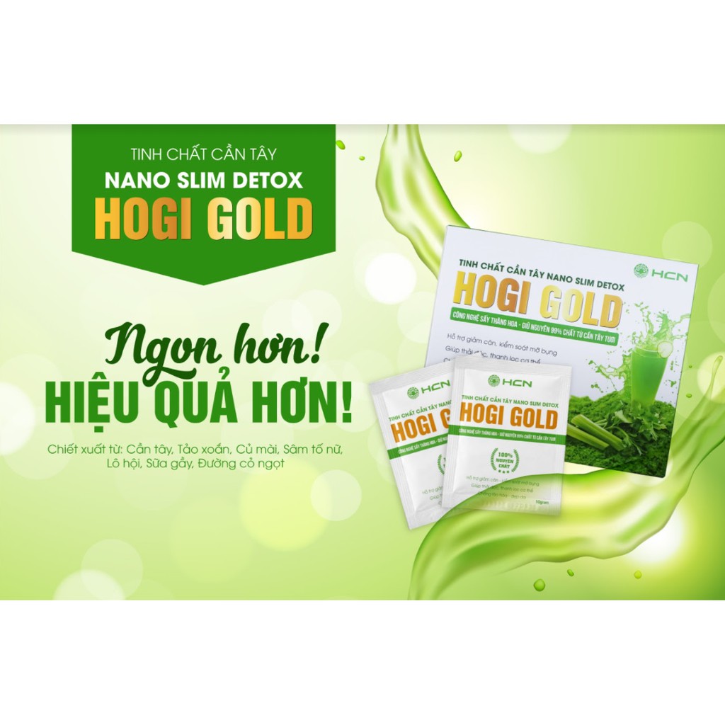 Tinh chất cần tây Nano slim detox cần tây Hogi Gold