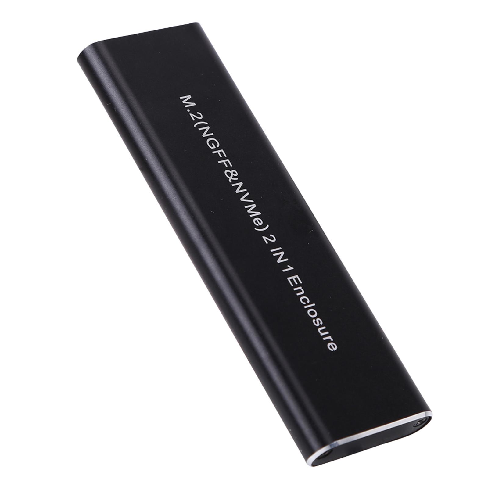 M.2 NVME SSD SATA Enclosure Adapter USB C Case Dual Protocol