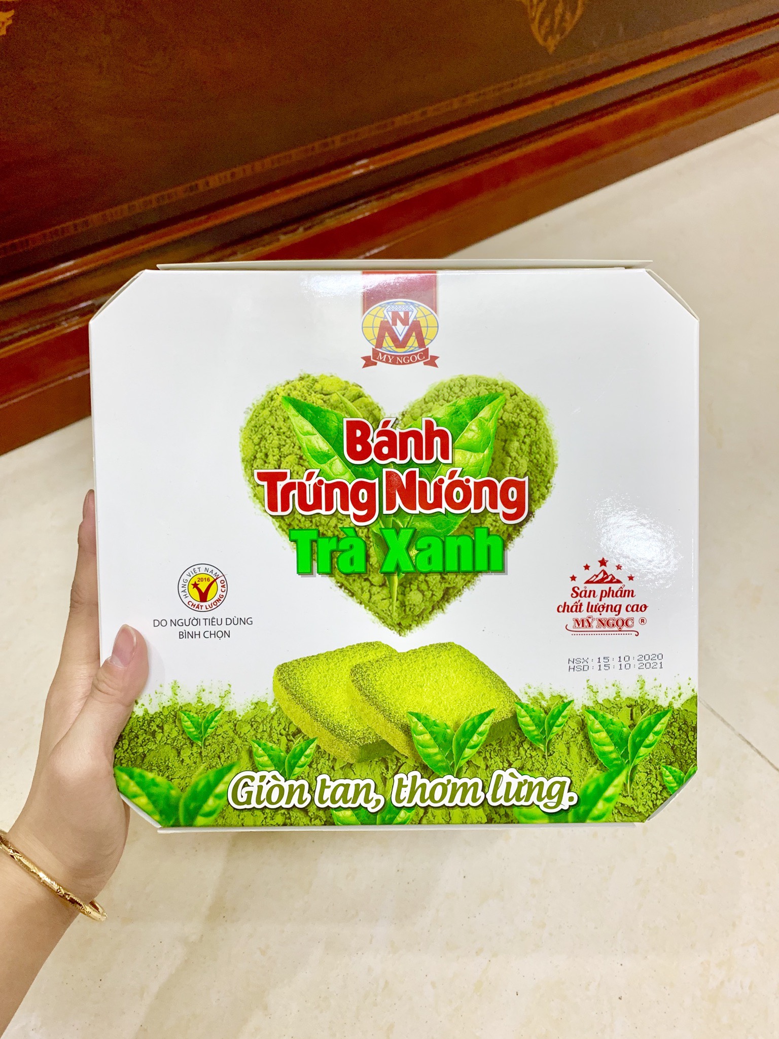 216g Bánh trứng nướng TRÀ XANH matcha MỸ NGỌC