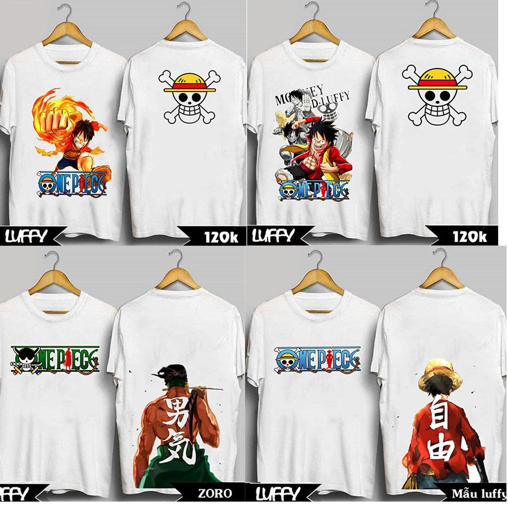 Áo One Piece - BST áo thun in hình Luffy + Zoro in hình 2 mặt áo mẫu hình đẹp in chất lượng giá rẻ