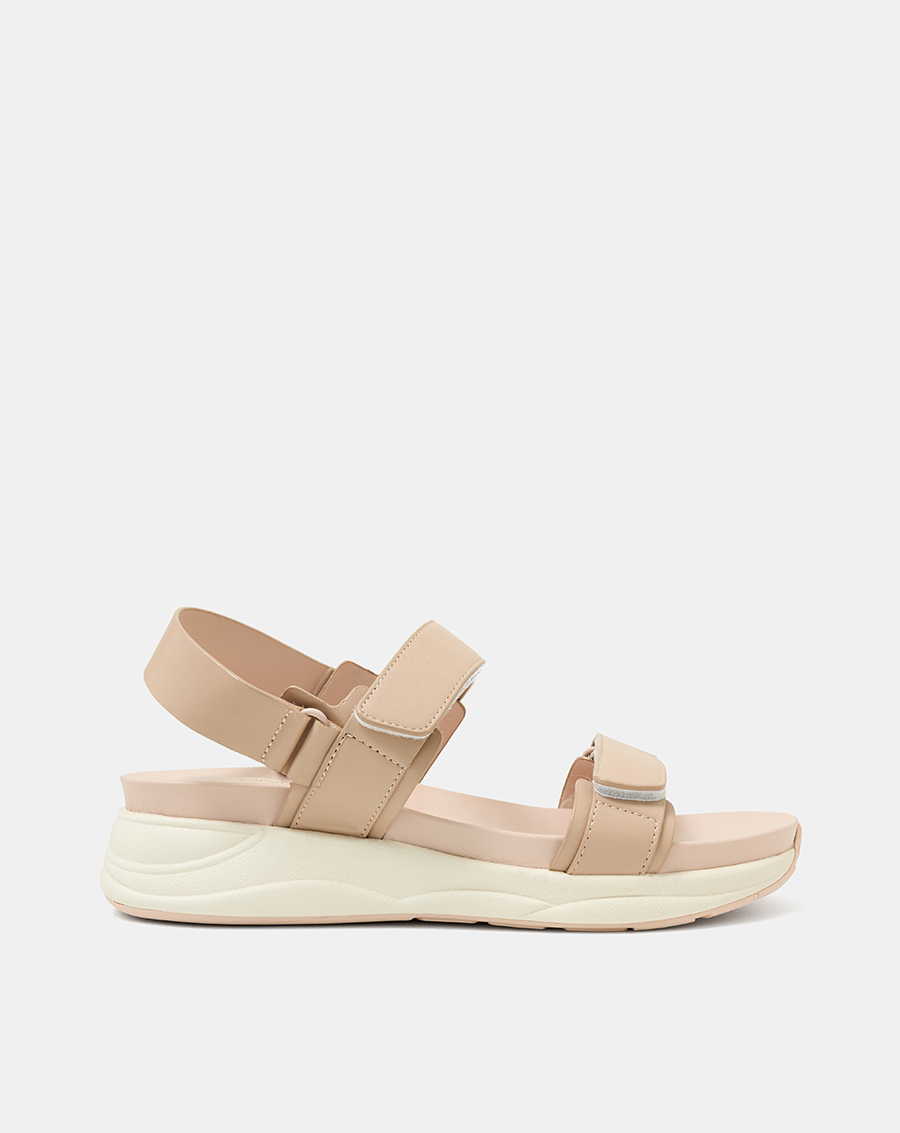 Giày Sandal Nữ 5cm Thời Trang JUNO Sandal Đế Thể Thao Quai Ngang Bản Lớn SD05107