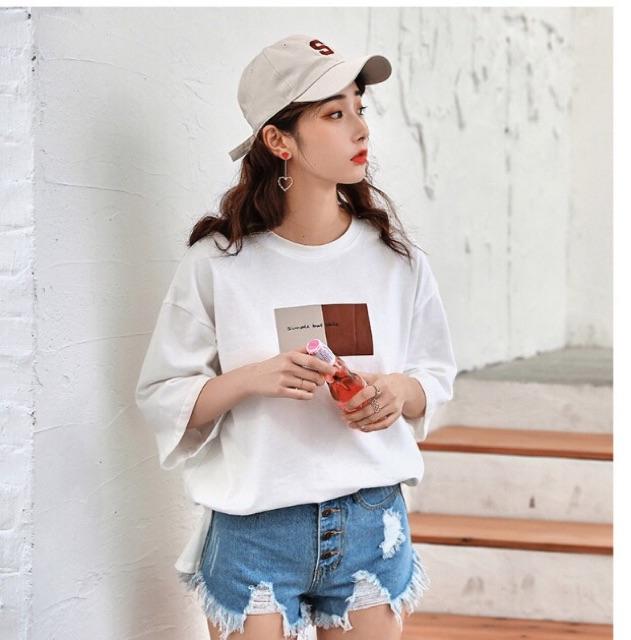 Áo thun tay lỡ form rộng