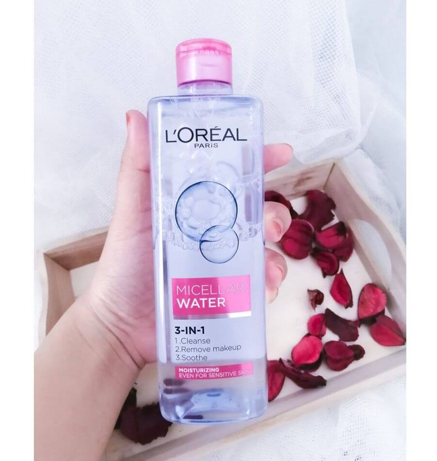 Nước tẩy trang cho mọi loại da L'Oreal Paris 3in1 Micellar Water 400ml-3 màu( không xuất hóa đơn đỏ )