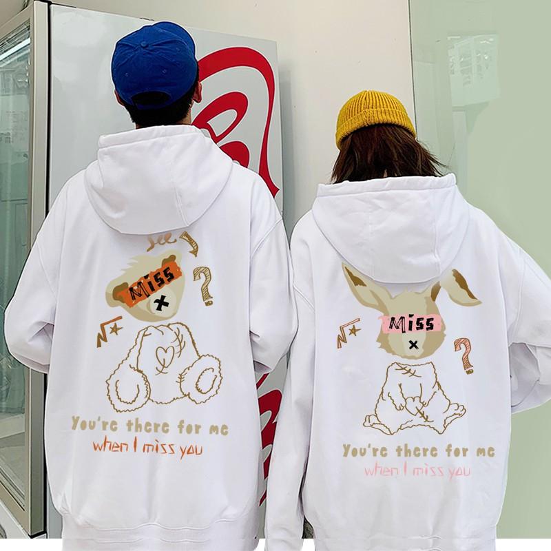 Áo hoodie unisex nam nữ cặp đôi sweater local brand hàn quốc cute khoác zip choàng cardigan chống nắng CHIBI GẤU THỎ SamMy96 Shop