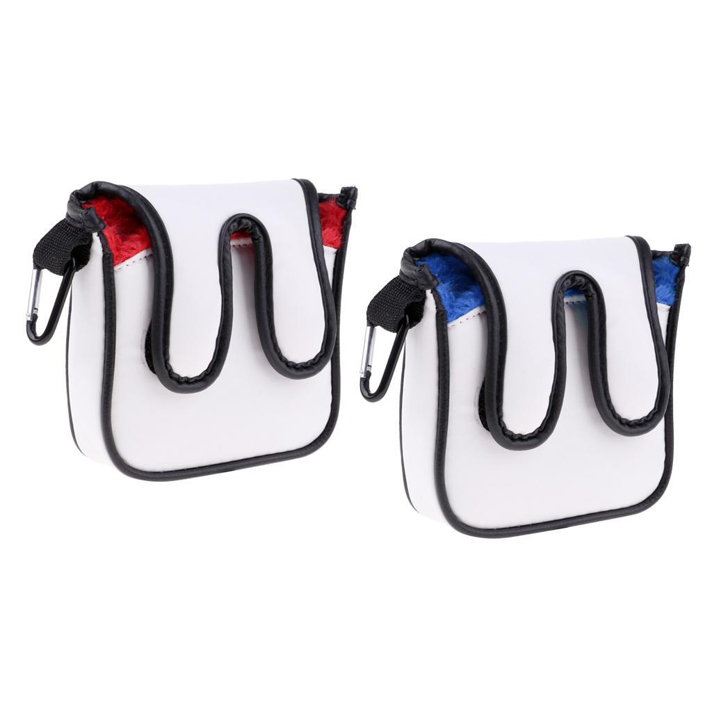 2Pcs Golf Mallet Putter Cover Headcover Club Protector 5.1x 4.5inch