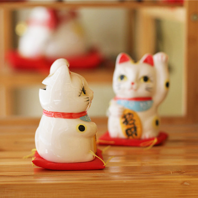 Mèo thần tài Nhật Bản Maneki neko Chiêu Tài 164165 - 10cm (1 con)