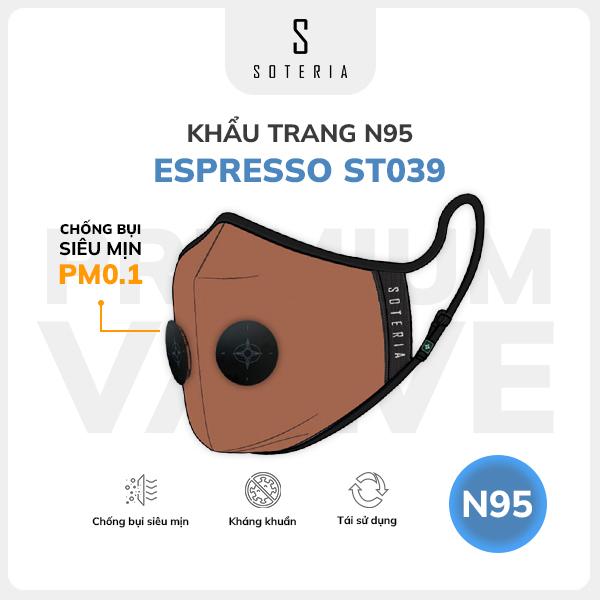 Khẩu trang thời trang Espresso ST039 - N95 lọc hơn 99% bụi mịn 0.1 micro