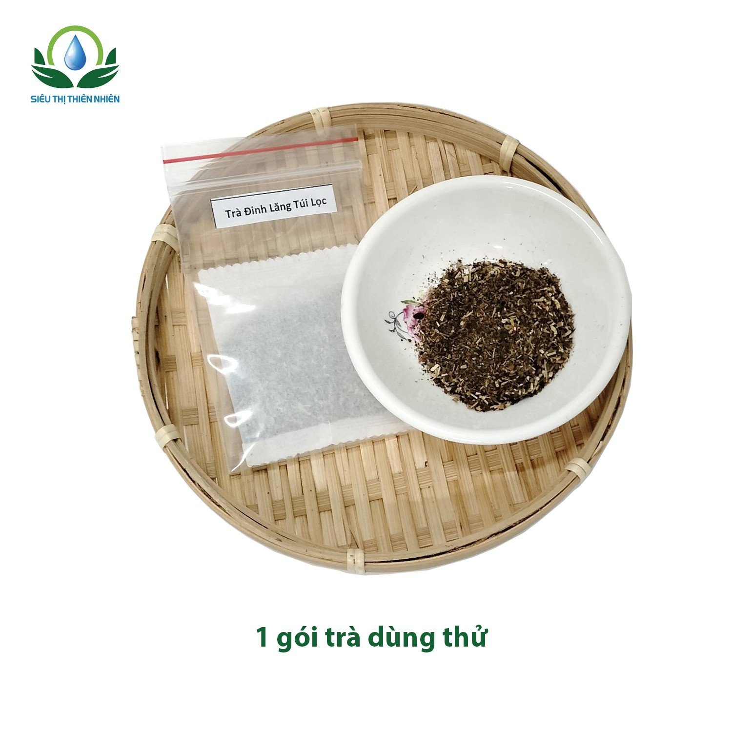 Trà Đinh Lăng hộp 30 Túi Lọc x 3Gram giúp giảm mệt mỏi, lo âu, stress, bớt đau nhức xương khớp của Siêu Thị Thiên Nhiên