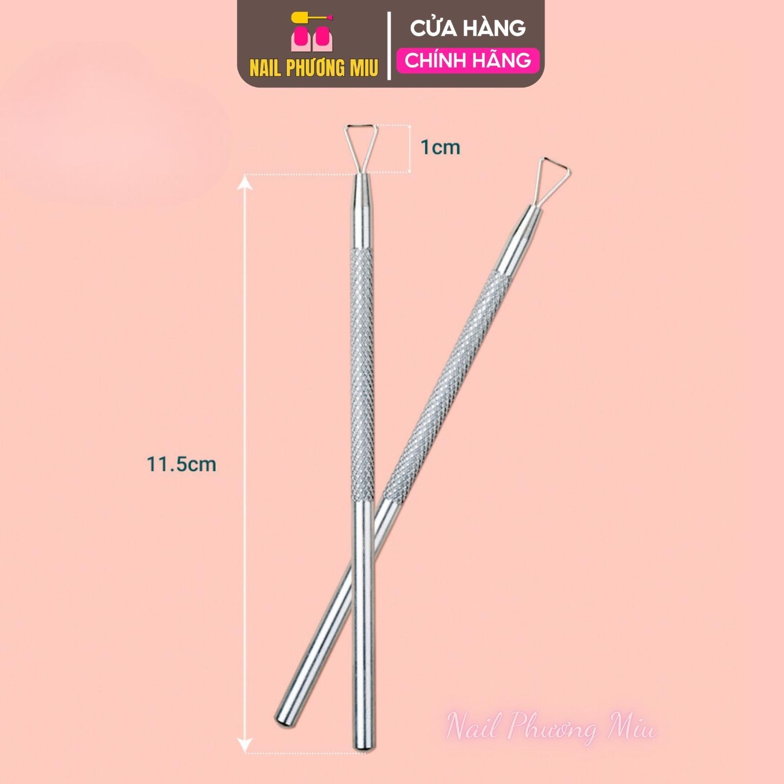 Cây Cạo Gel Móng Inox Không Gỉ 11.5cm, Xám Bạc, Dễ Cầm Nắm, Tiện Dụng, Làm Nail Chuyên Nghiệp Nail Phương Miu