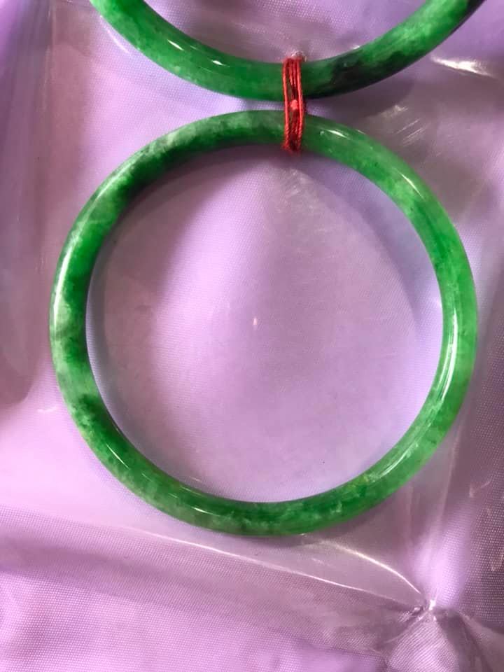 1 CHIẾC VÒNG XANH NGỌC NGỌC 50MM CỌNG TRÒN NHỎ LẺ CHẤT LIỆU ĐÁ CẨM THẠCH Size 50MM x Dầy 5mm NỮ 45Kg - 54Kg