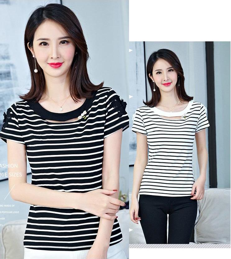 Áo thun thời trang phối cài áo hình con ong AN15