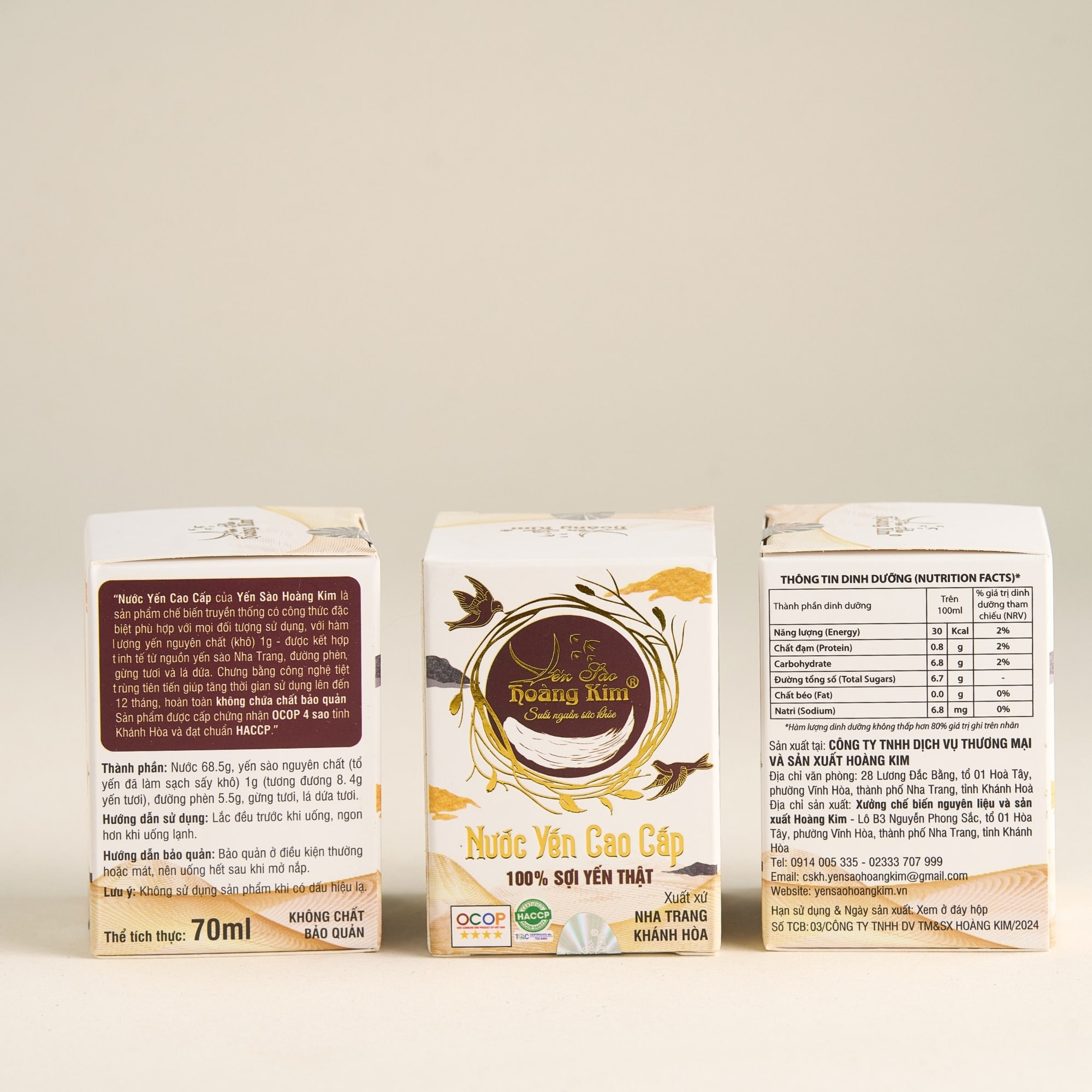 combo 10 hũ Nước yến cao cấp 1g yến khô nguyên chất chưng tiệt trùng Yến sào Hoàng Kim hộp 1 hũ x70ml