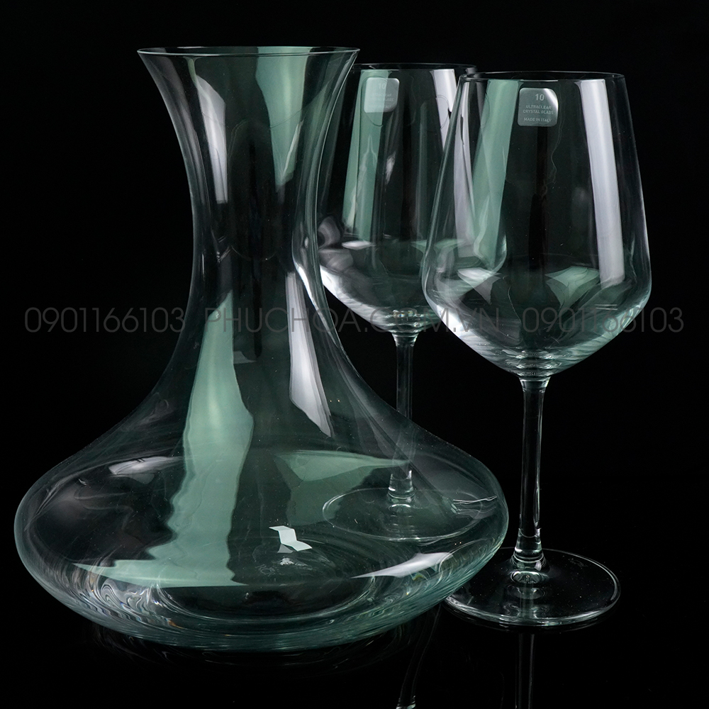 Bộ 1 Bình Decanter 2.0L và 06 Ly thủy tinh pha lê Ý 550 ml RCR - Universum