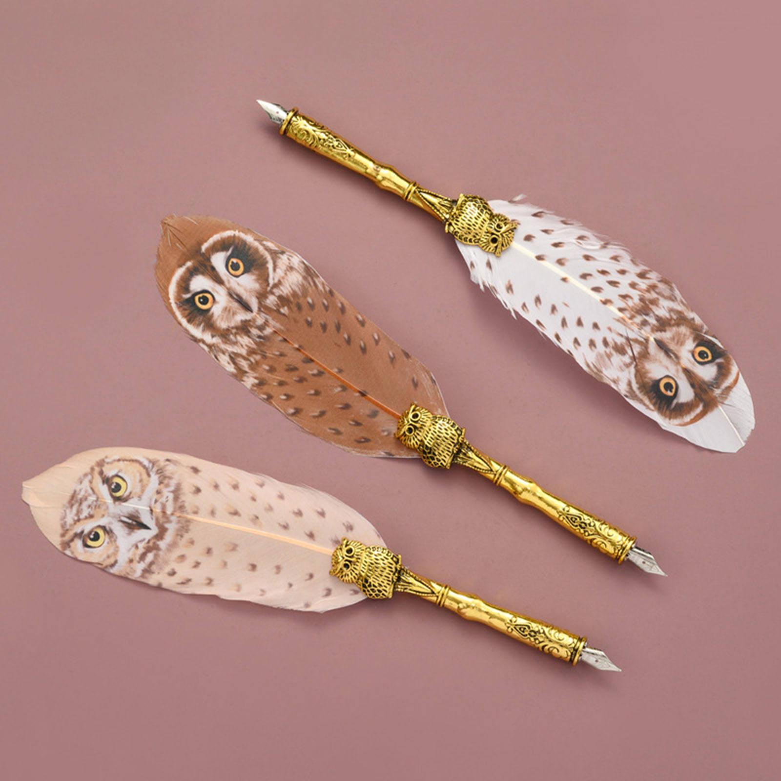 Feather Quill Pen and Ink Set,Writing Quill,Vintage Calligraphy Dip Pen Kit