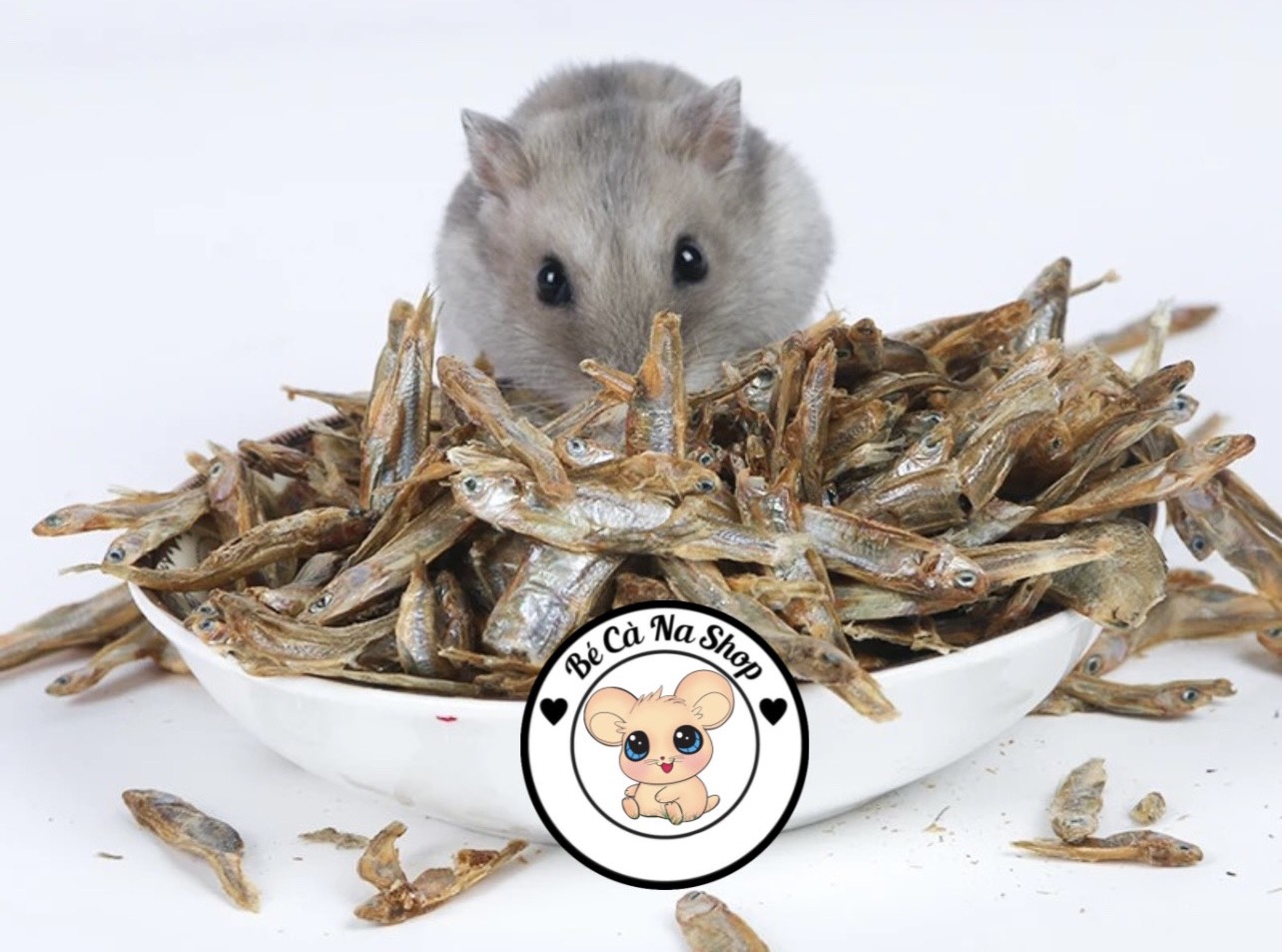 Cá khô hamster . Thức ăn cho hamster , thỏ , bọ ,sóc ...