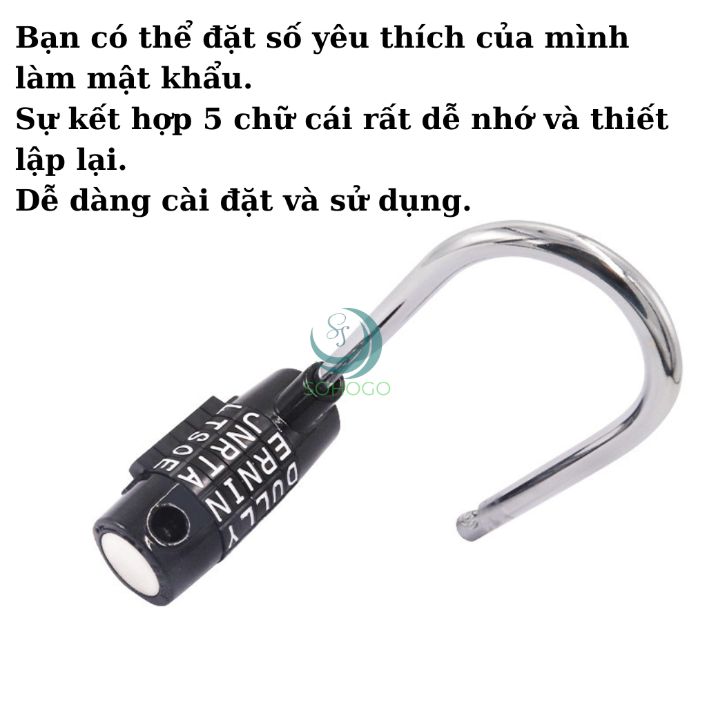 [MẪU CHỮ CÁI]-Khóa chữ cái 5 số-Ổ khóa chữ cái an toàn- Khóa vali chữ cái-Khóa balo 5 chữ-Khóa tủ chữ cái- Khóa chống trộm chữ cái- Khóa bảo mật không chìa- Khóa hành lý chữ cái- Khóa thông minh chữ cái