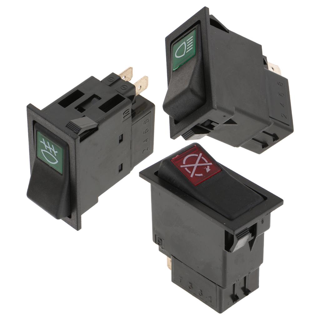 Phép Lạ Chiếu 3 2 Pin/4Pin Sương Mù Trên/Tắt Nút Nhấn Đính Đá Công Tắc cho Xe Ô Tô Xe Tải