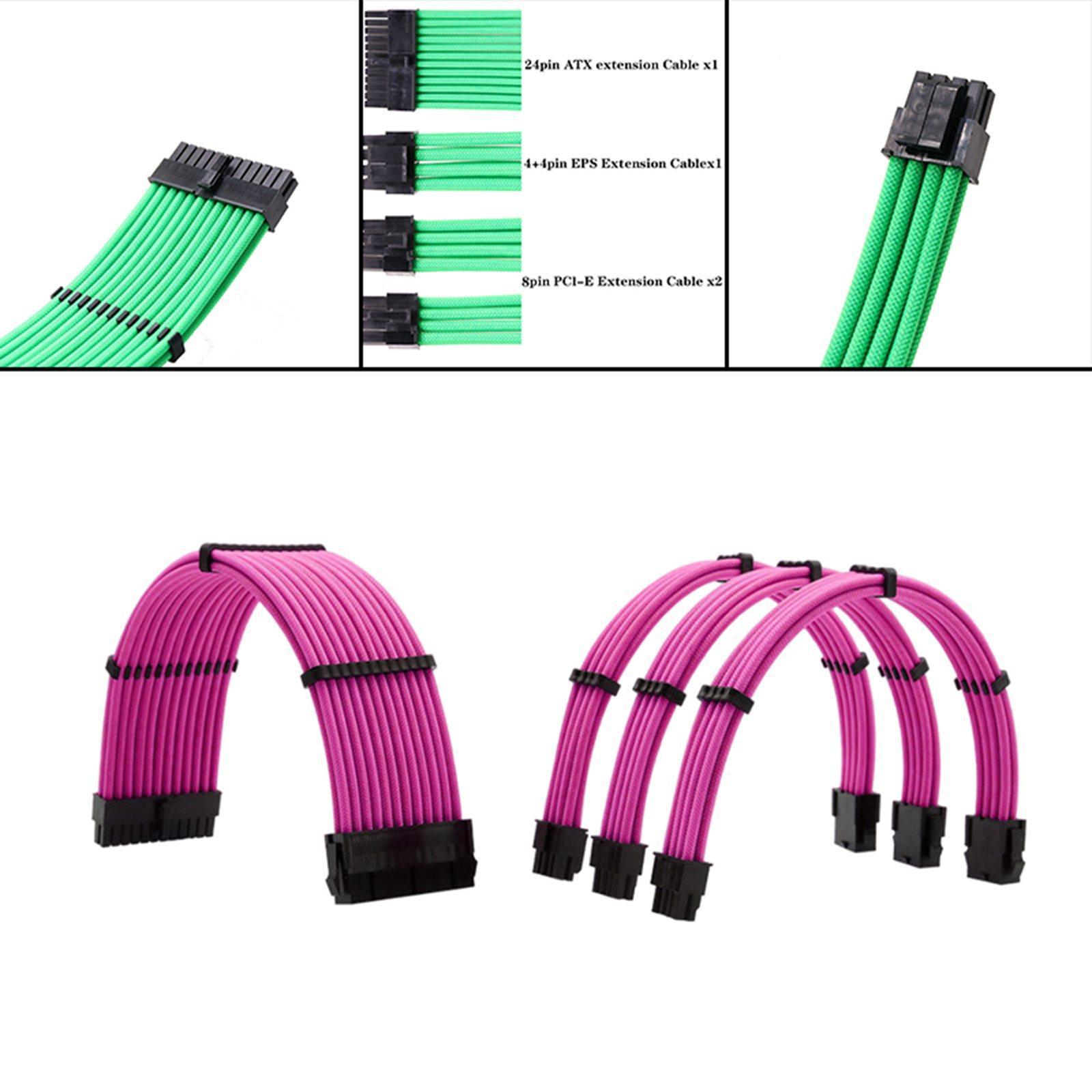 PSU Extension Cable 30cm Motherboard 20+4P 8P 8P 2x PC