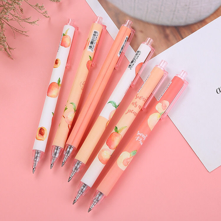 Bút Mực Gel 0.5mm Kiểu Dáng Hoạt Hình quả đào