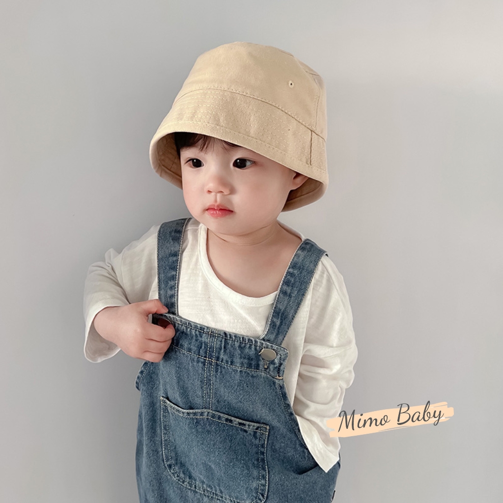 Mũ bucket màu trơn phong cách Hàn Quốc cho bé MH224 Mimo Baby