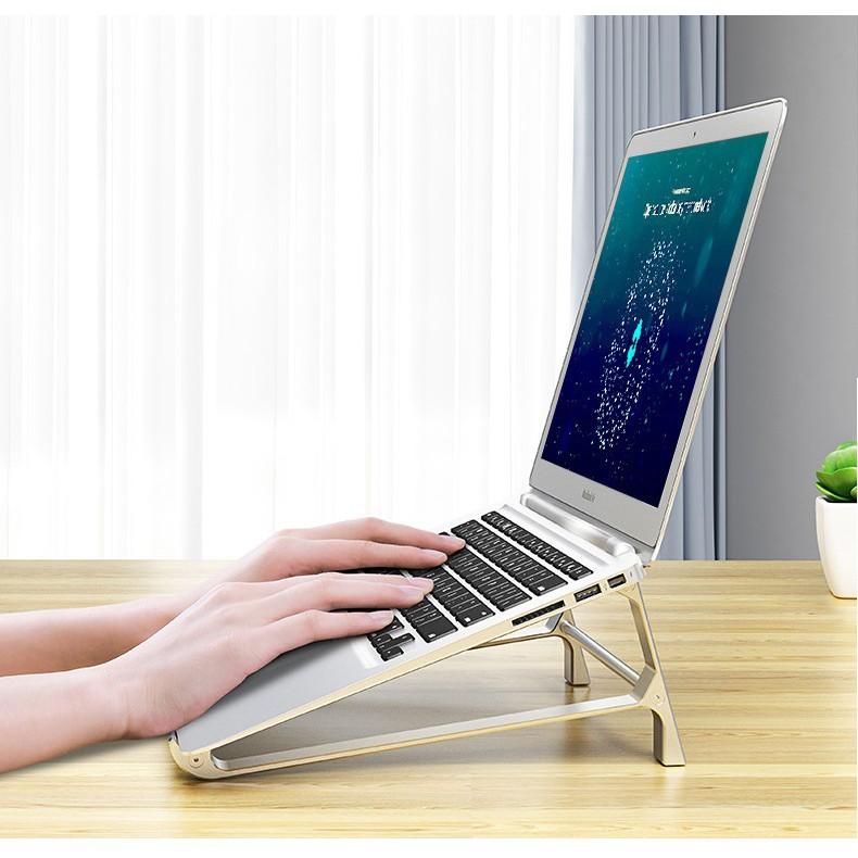 P5 Giá đỡ macbook laptop từ nhôm kê 2 in 1 kê tản nhiệt kiêm đế dựng cho macbook ipad surface chính hãng
