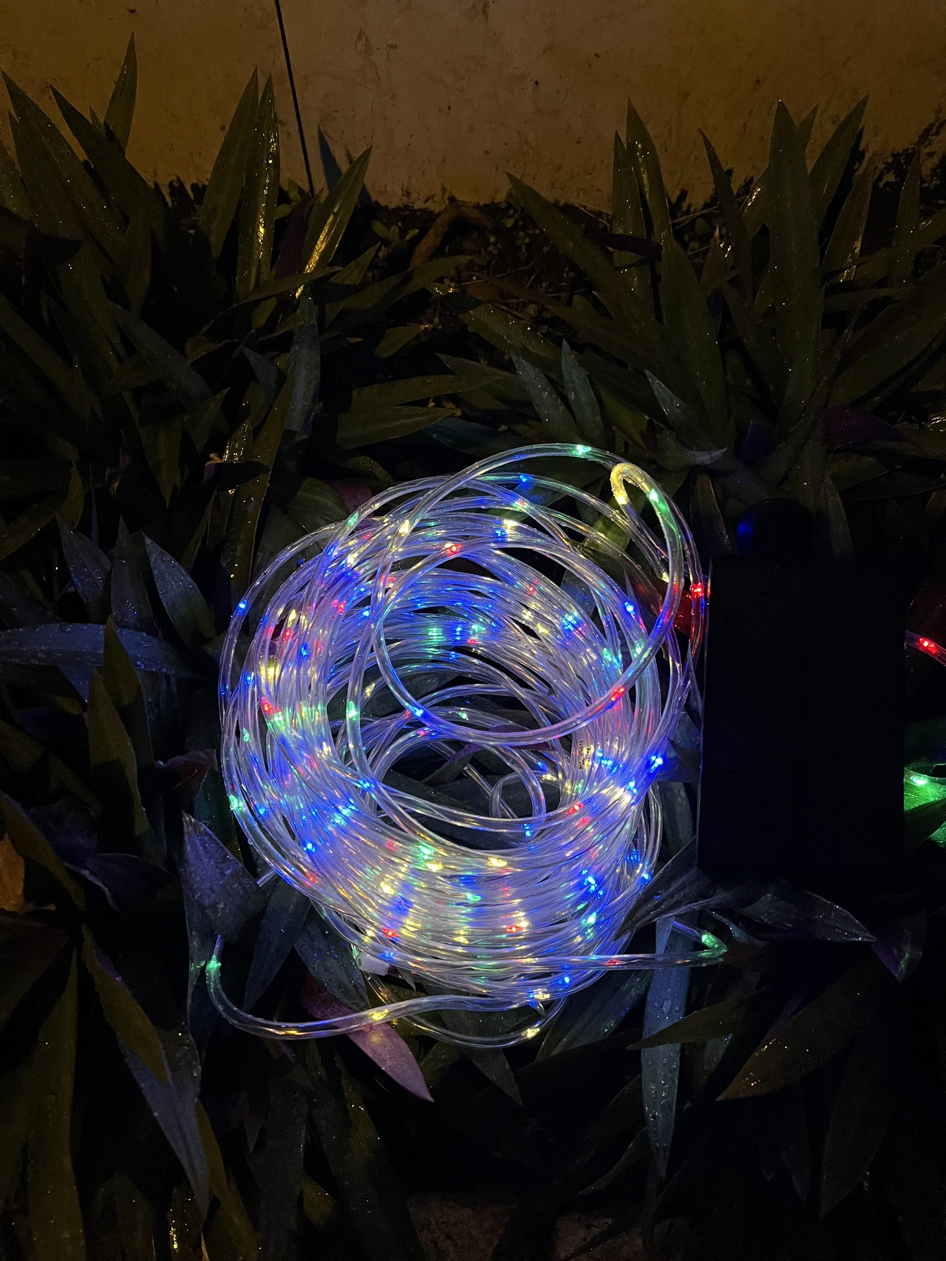Dây led trang trí, led dây năng lượng mặt trời 7 màu dài 20m, chuyên trang trí lễ hội cây cảnh sân vườn, chống thấm nước an toàn dễ sử dụng