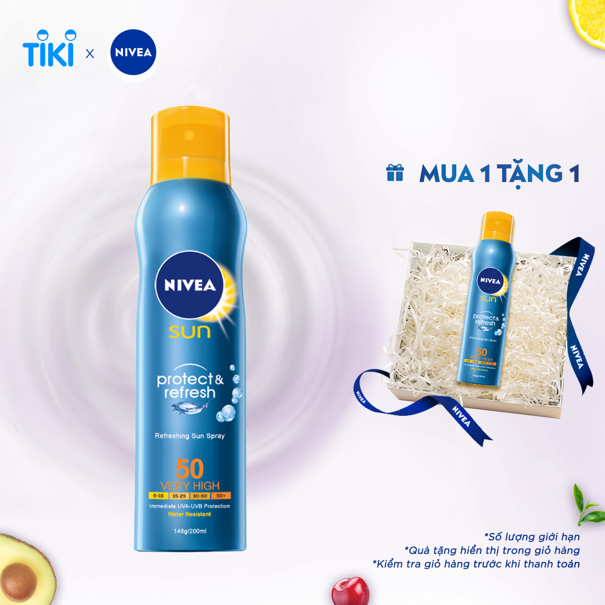 Xịt Chống Nắng NIVEA Mát Lạnh Sảng Khoái SPF50 (200ml)