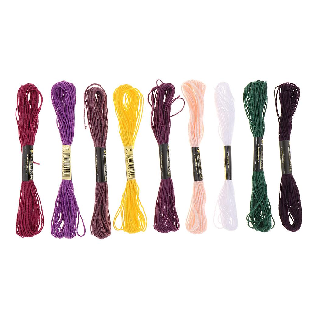 Embroidery Starter Kit Cross Stitch Tool Kit with Colours Embroidery Thread,