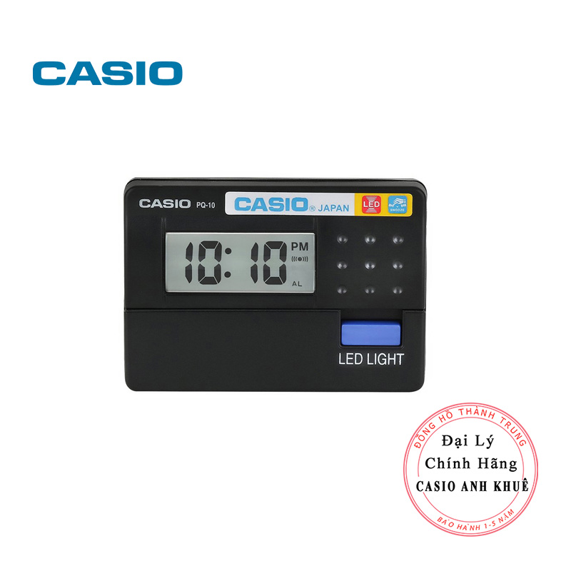 Đồng Hồ Báo Thức Du Lịch - Để Bàn Điện Tử Casio PQ-10-1R