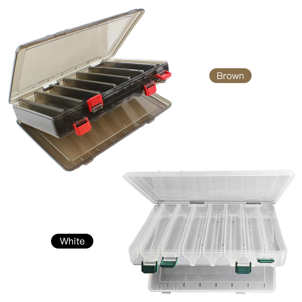 Hộp đựng mồi câu cá bằng nhựa 14 ngăn hai mặt