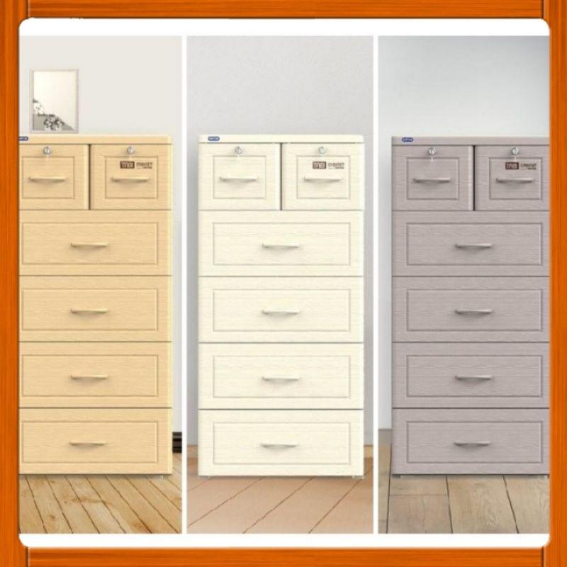 TỦ NHỰA VÂN GỖ 5 TẦNG 6 NGĂN 60*48*124cm