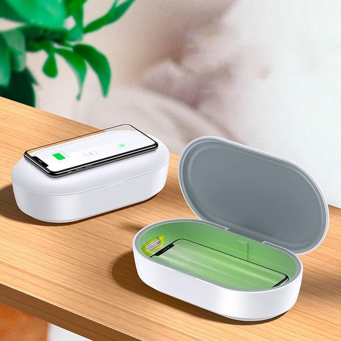 Hộp khử khuẩn đa năng UV Ozone kiêm sạc nhanh không dây 10W
