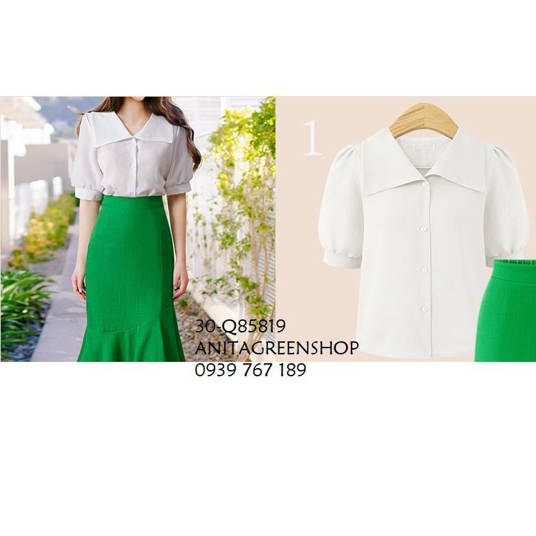 Q85819 ÁO SƠ MI CỔ BẺ CÔNG SỞ