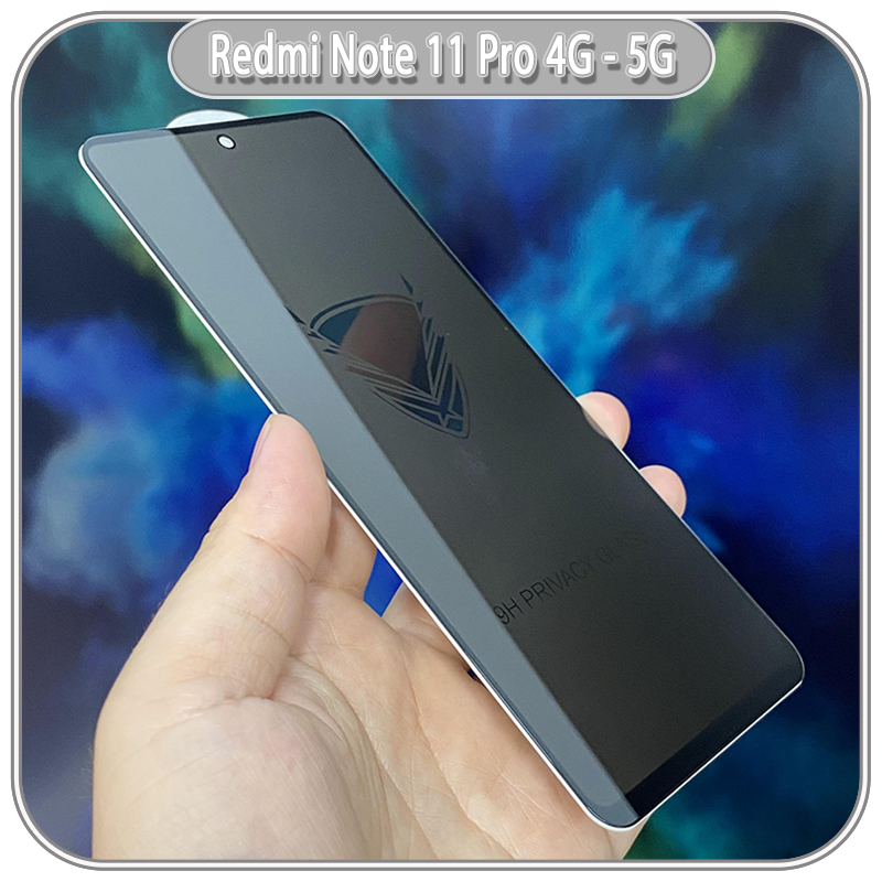 Kính cường lực cho Xiaomi Redmi Note 11 Pro 4G - 5G chống nhìn trộm full viền đen