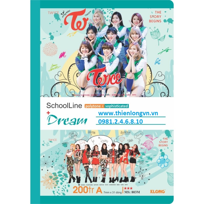 Vở kẻ ngang Dream - 200tr; Klong 803 (giao màu ngẫu nhiên)