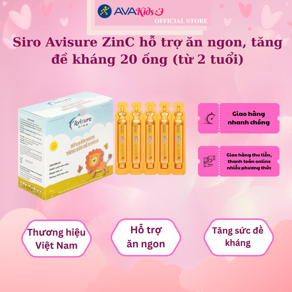 Siro Avisure ZinC hỗ trợ ăn ngon, tăng đề kháng 20 ống (từ 2 tuổi)