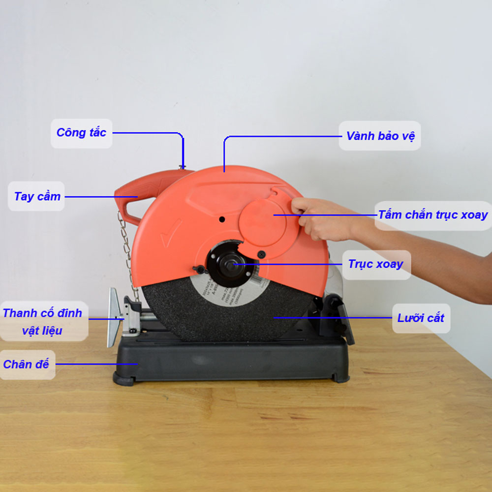 Máy Cắt Sắt ABG MT241 - Cắt Sắt Cầm Tay Đa Năng Loại Lớn Lưỡi 355mm, Chuyên Dùng Cho Các Vật Liệu Cứng Sử Dụng Rộng Rãi Trong Các Công Trình Xây Dựng - Hàng Chính Hãng.