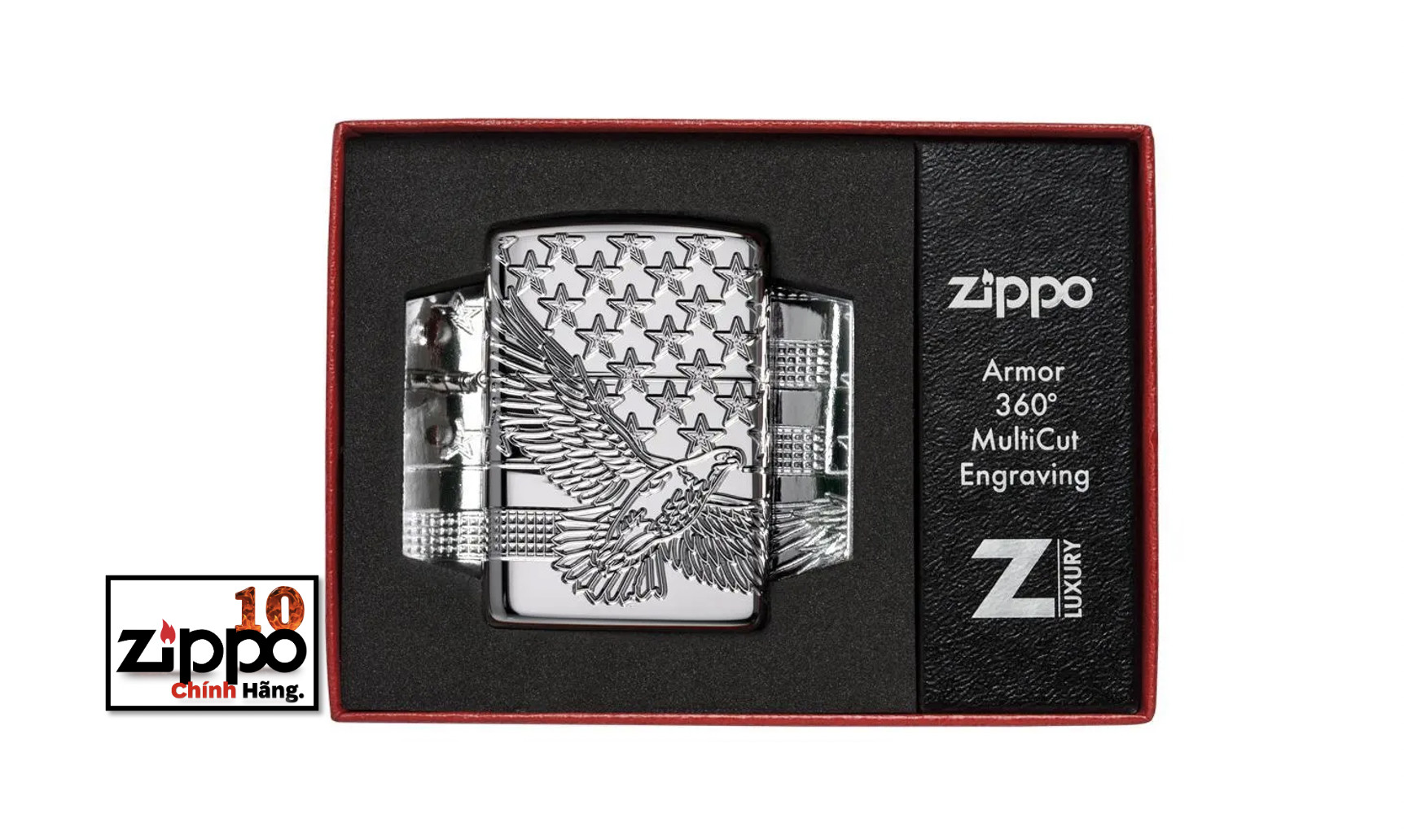 Bật lửa ZIPPO 49027 Armor Patriotic Design - Chính hãng 100%