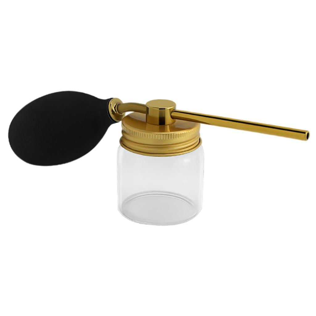 Aluminum   Talc  Air Blower Puffer Barbers Talcum Bottle Home Use