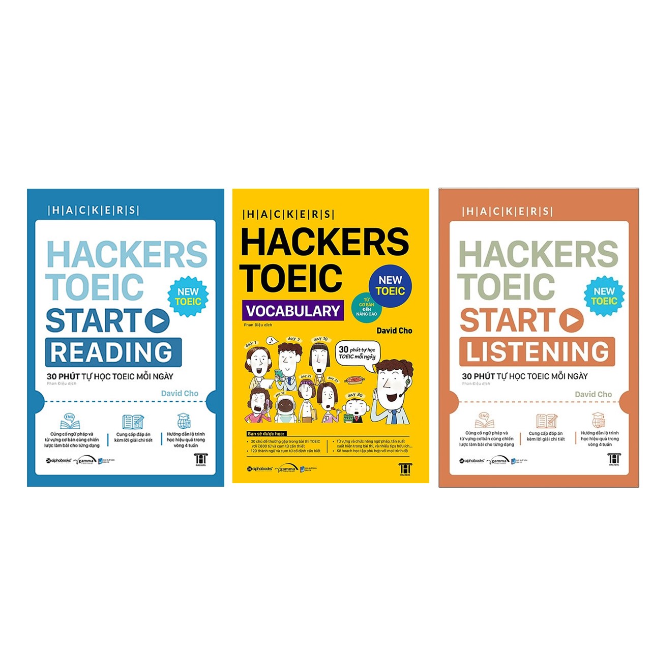 Trạm Đọc | Combo Hackers TOEIC Bứt Phá Điểm Số: Hackers TOEIC Vocabulary + Hackers TOEIC Start Reading + Hackers TOEIC Start Listening