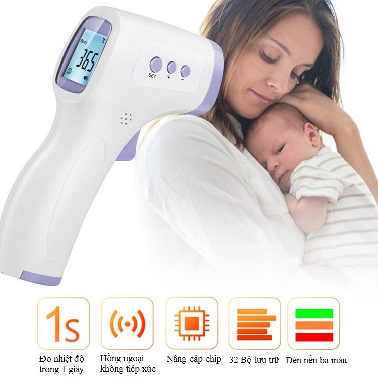 Máy đo thân nhiệt cầm tay cảm biến hồng ngoại thông minh UX-A-03 cao cấp