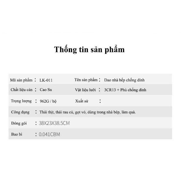 Bộ Dao Làm Bếp Cao Cấp 7 Món Lucky Của Đức Thiết Kế Đẹp Chống Dính Không Gỉ Chuyên Dùng Cho Nhà Bếp