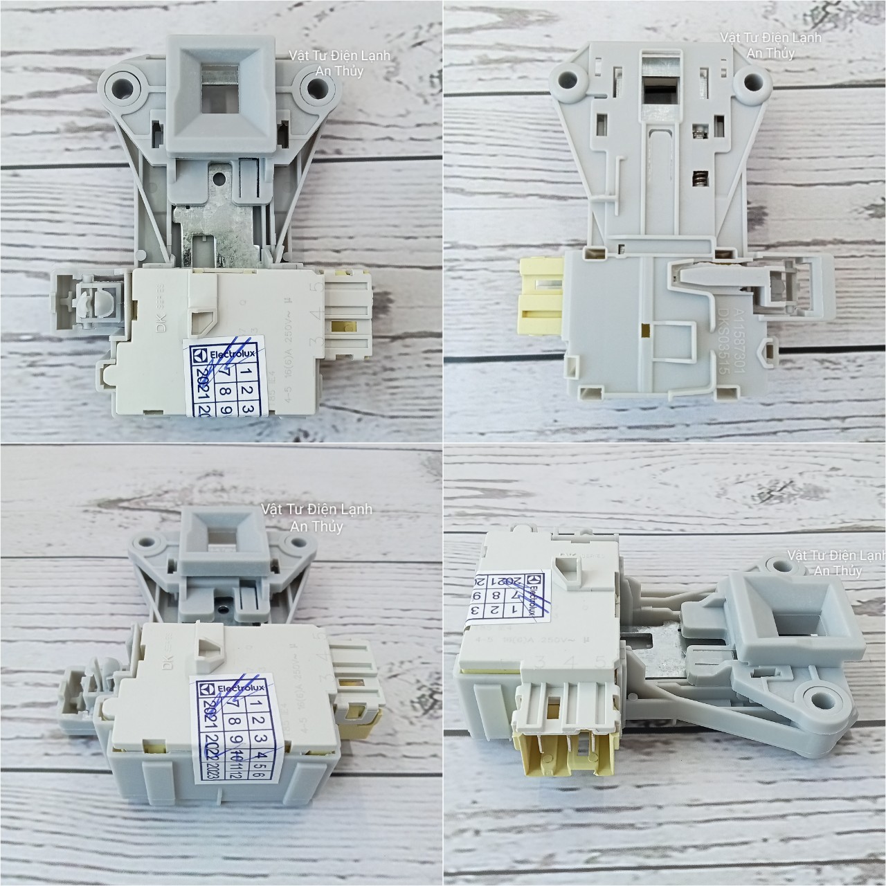 Công tắc khóa cửa máy giặt cho Electrolux 3 chân dẹt 10932, 12942 hàng hãng