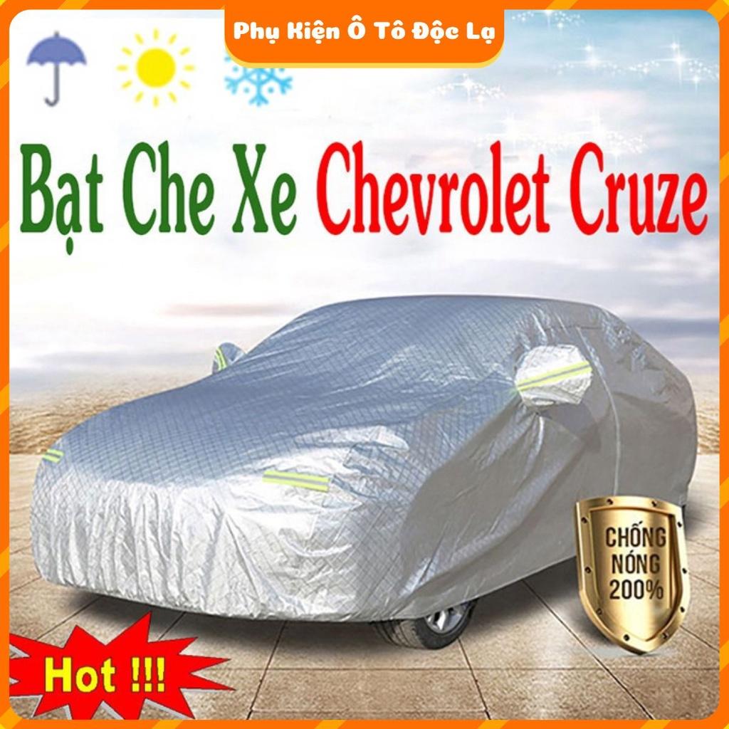 Bạt Phủ Ô Tô #Chevrolet CRUZE - CAO CẤP 3 LỚP Tráng Bạc Cách Nhiệt, Chống Nước, Chống Trộm Gương