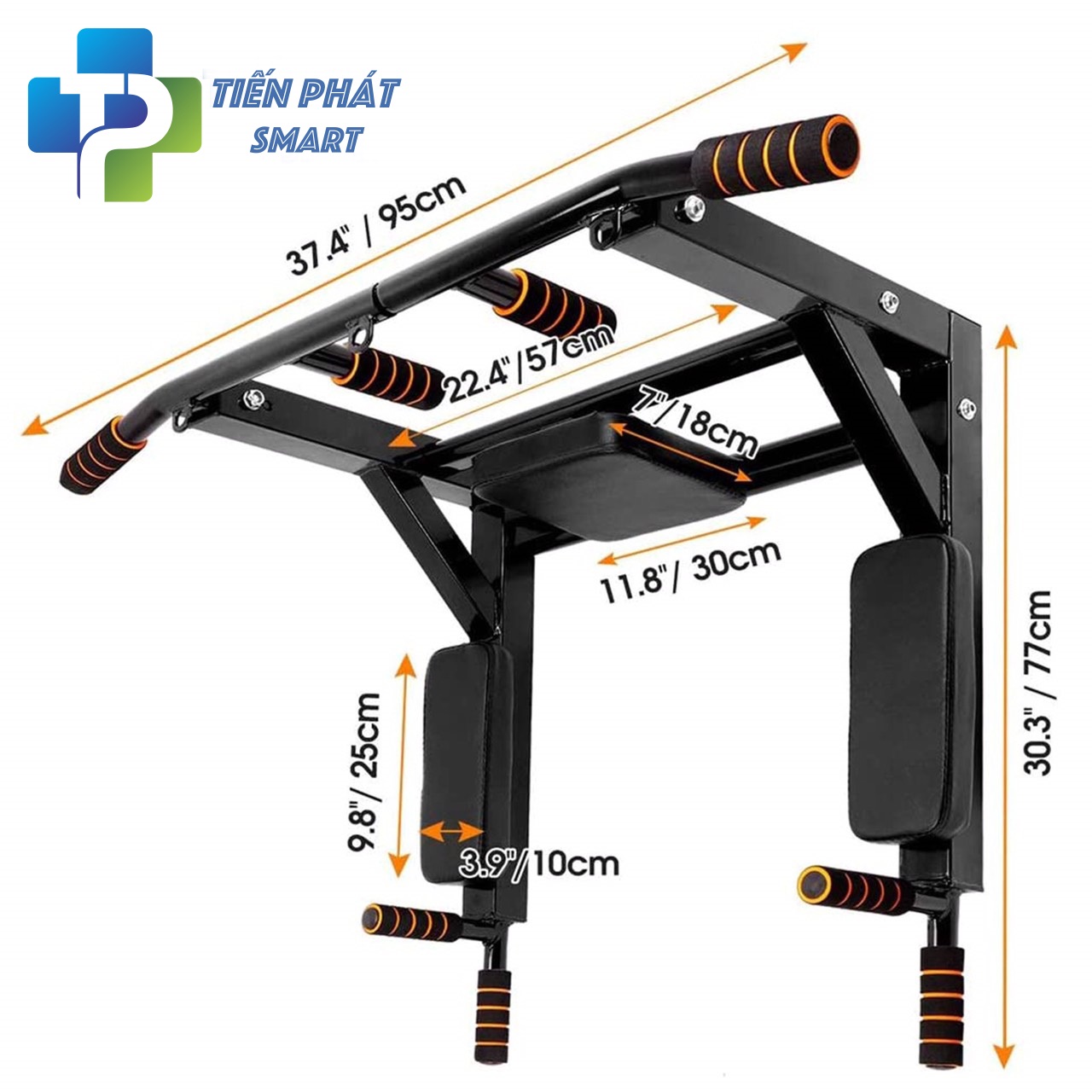 Xà Đơn Treo Tường Đa Năng Di Động 8 Trong 1 Tập Luyện Tại Nhà Chính Hãng TP TIENPHATSMART + Kèm Găng Tay Tập Xà