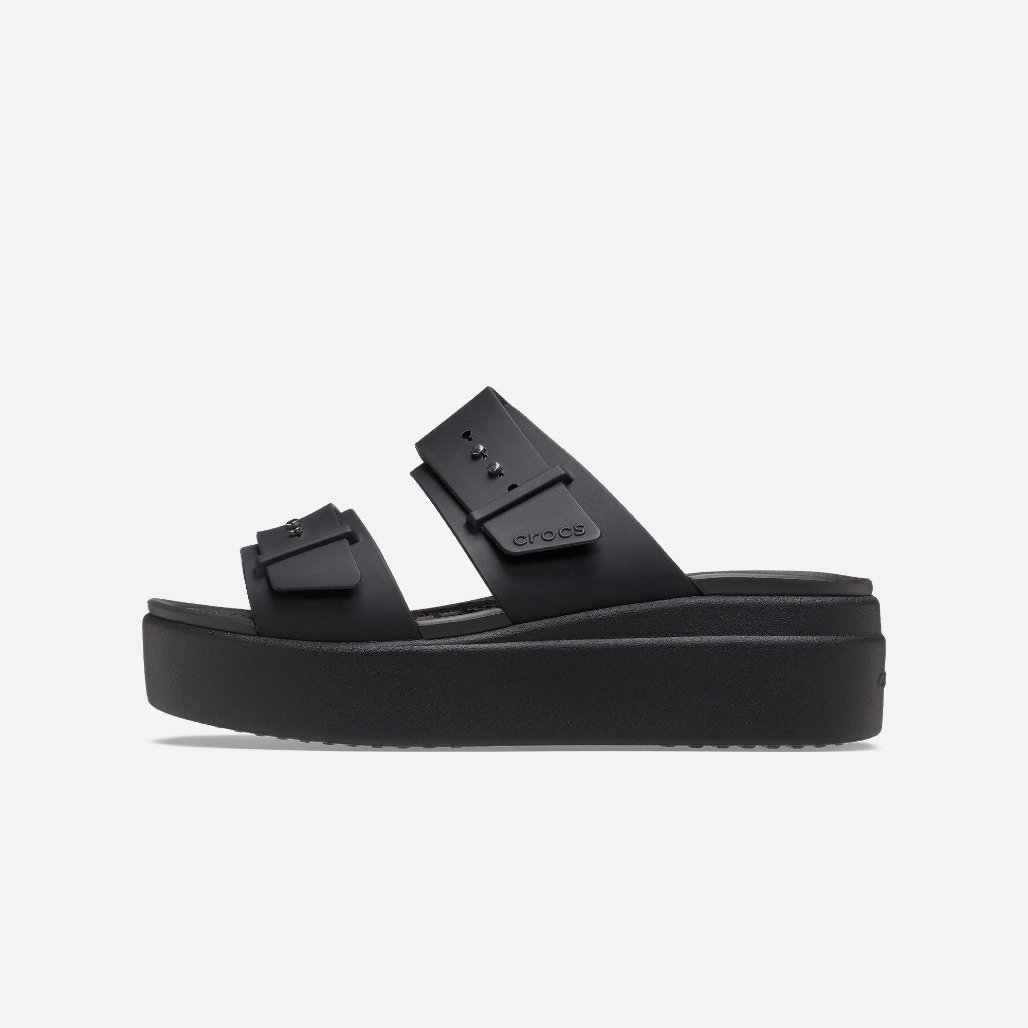 Dép quai ngang nữ Crocs Brooklyn Buckle Low - 207431-001