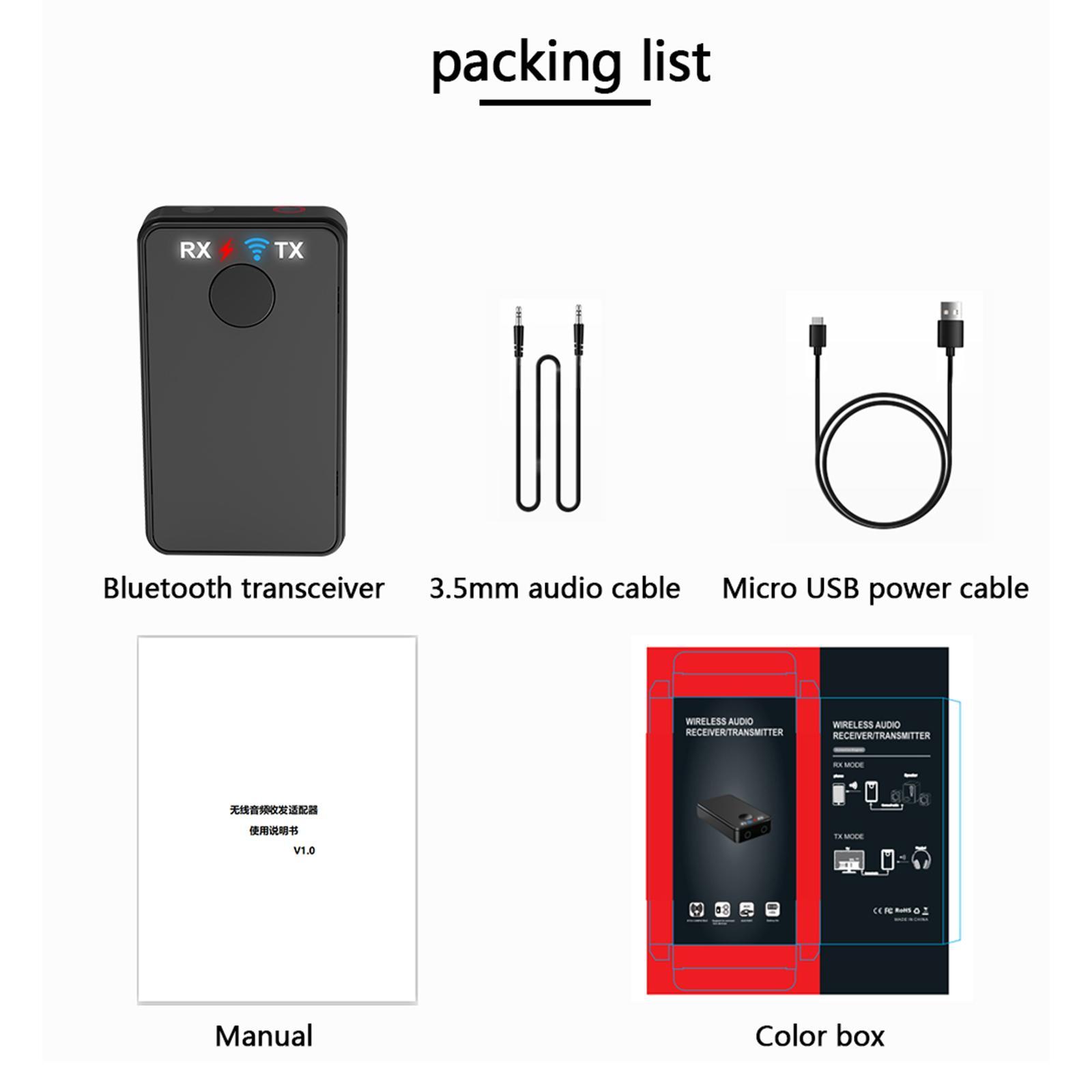Wireless  v5.0  Receiver 3.5mm Audio   Aux Adapter