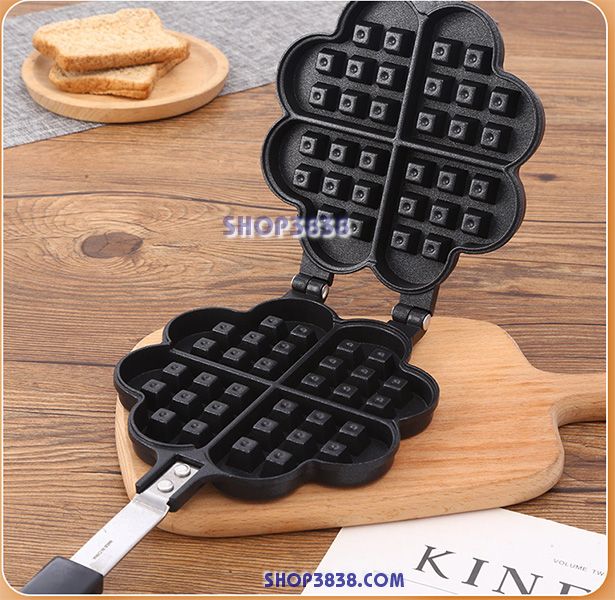 Khuôn Làm Bánh Waffle Trái Tim Chống Dính Nướng ( Loại Đổ Ra Bánh Dày ) Hàng VNCLC