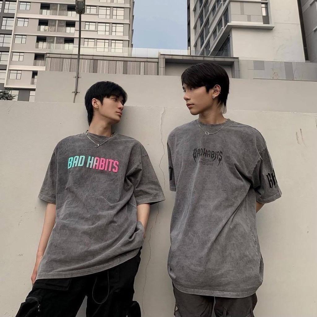 Áo Thun Local Brand Bad Habits Wash Màu Tay Lỡ Unisex Full Mạc