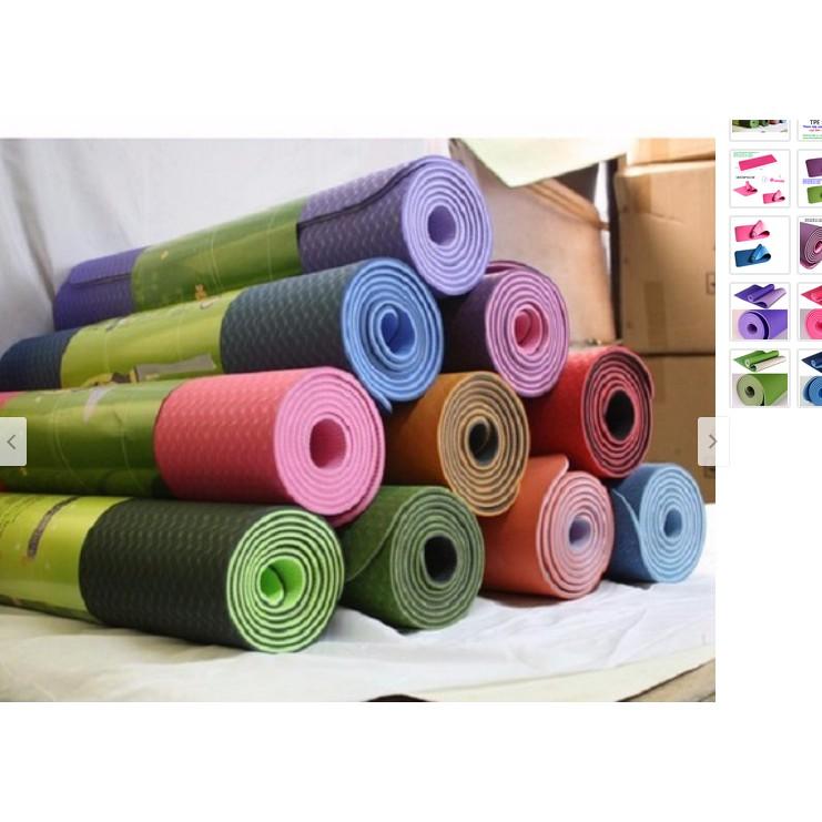 Thảm Tập Yoga PE Cao Cấp 2 Lớp Độ Dầy  6MM